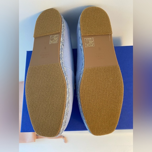 Stuart Weitzman NWB | Dree Canvas Espadrilles Sz 38 Light Blue - Picture 14 of 16